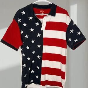 RedHead Brand Co. American Flag Polo Shirt (Men’s Medium)